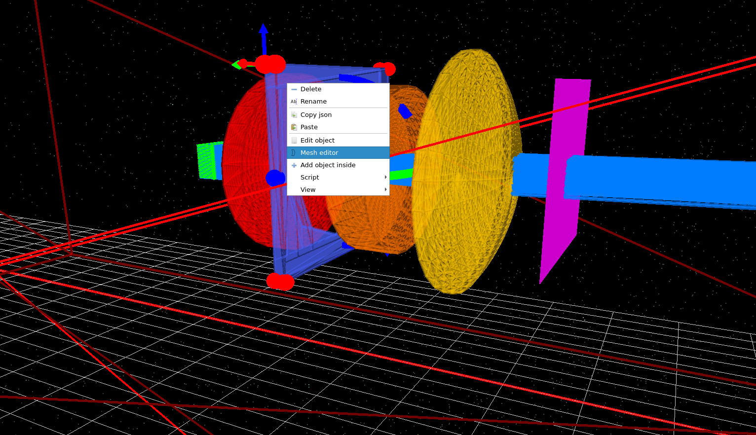 Right click the aperture and open the Mesh editor.