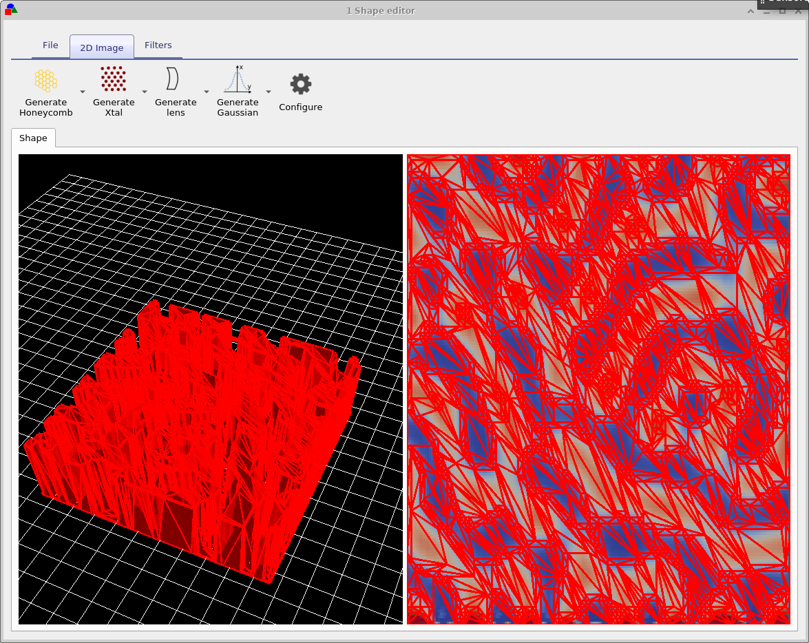 Morphology shape after adjusting mesh settings.