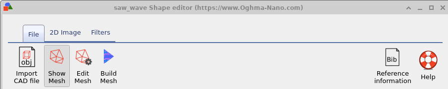 Import CAD file button in the Shape Editor.