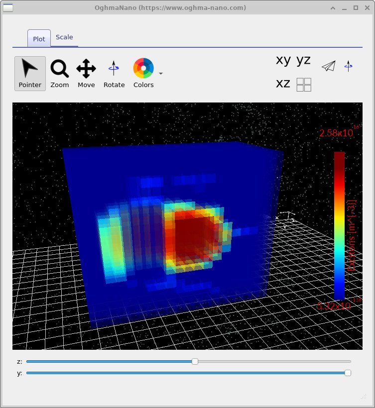 Exciton density plotted within a teapot-shaped domain