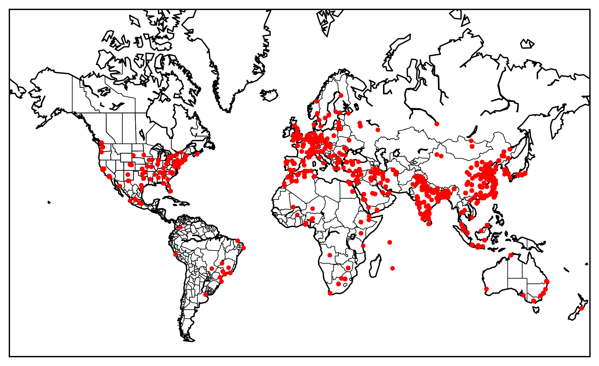 Global OghmaNano usage map