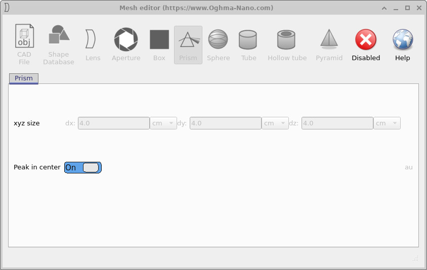 Mesh editor window showing complex meshes disabled.
