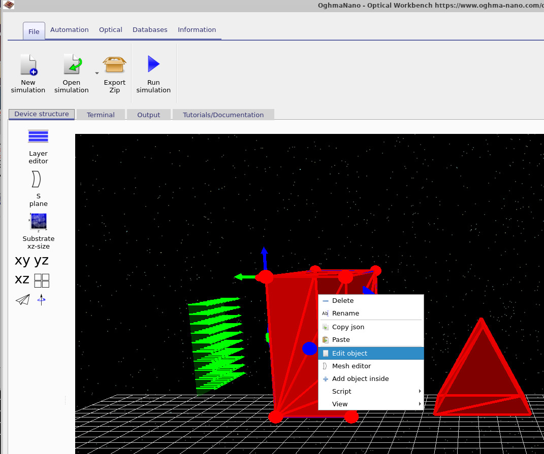 User right-clicking an object in the 3D view and choosing Edit object.