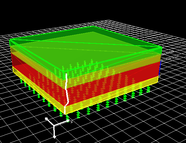 3D device structure illuminated from below.