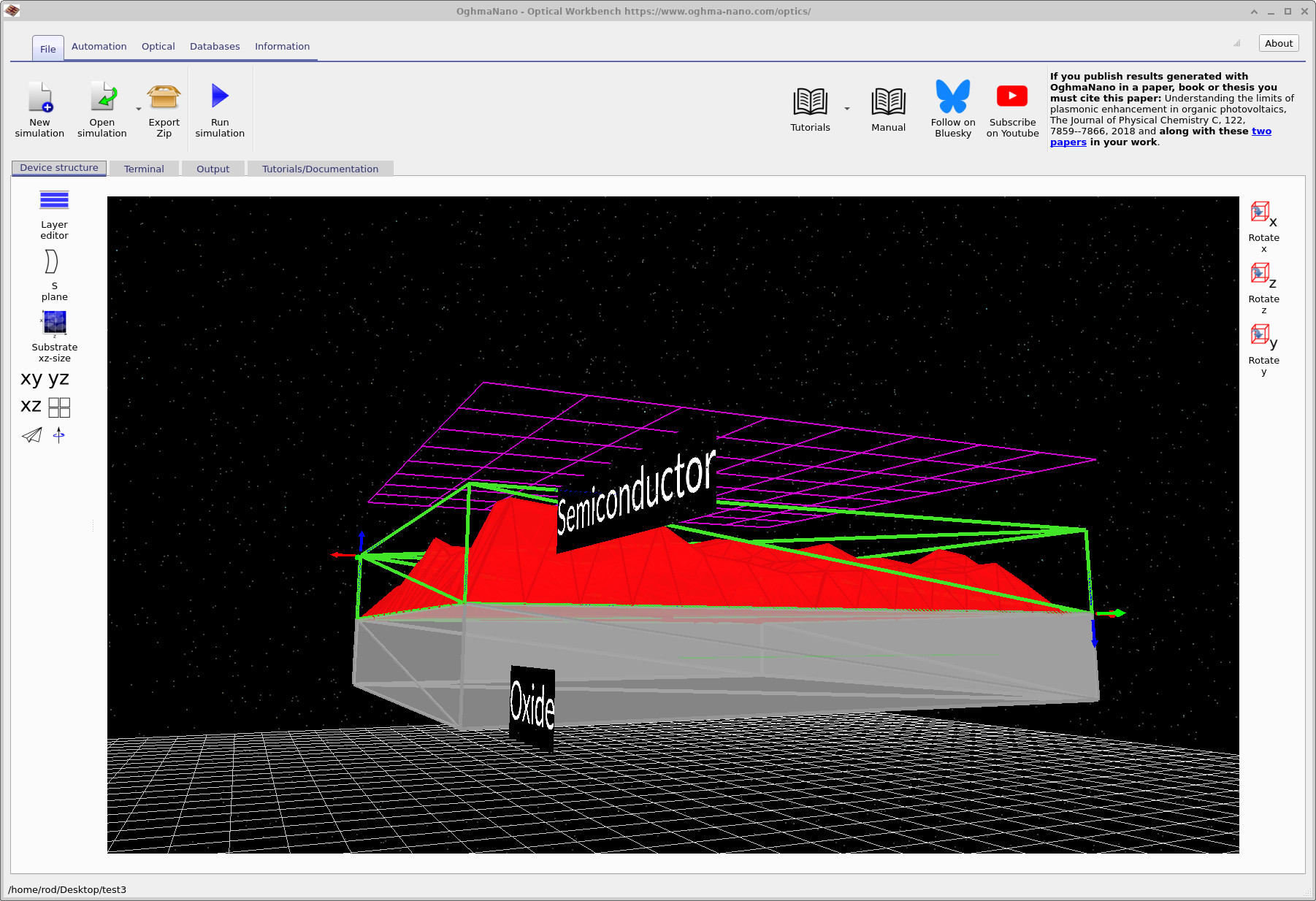 Rotated view of the Escape from film structure.