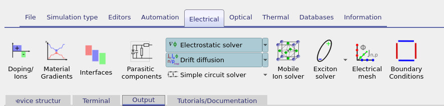 Electrical ribbon showing the Electrical mesh button used to configure dimensionality and mesh points.