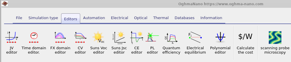 Editors ribbon highlighting Suns-Voc editor