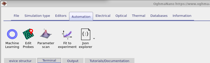 Automation toolbar showing tools including fit-to-experiment.